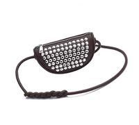 Punk Styles - Bolso bandolera pequeño con tachuelas para mujer, bolso cruzado de viaje, bolso de fiesta para varias ocasiones, Color café, One Size
