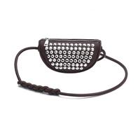Punk Styles - Bolso bandolera pequeño con tachuelas para mujer, bolso cruzado de viaje, bolso de fiesta para varias ocasiones, bolso de hombro punk, Color café, One Size