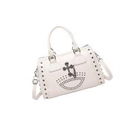 Punk Styles - Bolso de mano de gran capacidad con tachuelas, bolso de hombro de moda estilo punk para mujer, bolso de médico con tachuelas, White, One Size