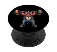Punk Triceratops Dinosaur Muscular Gym & Fitness PopSockets PopGrip Adhesivo