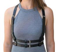 Punk Waist Harness Belt, Fashion Body Chain, Black Goth Rave Adjustable Body Jewelry