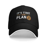 Punk Y2K Es Hora de Plan B Divertida Bitcoin Crypto Correr Gorras de béisbol Hombres Mesas de Pico Unisex Mujer Pool Party Crema Solar Gorra