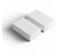 Punkcards - 100 tarjetas de visita en blanco - Blanco 350 g/m² - 85 mm x 55 mm - Tarjetas de mensaje - Tarjetas de palabras artesanales - Etiquetas de regalo de notas de memoria de aprendizaje flash -