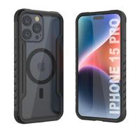 PunkCase Armor Stealth Series - Funda protectora de grado militar para iPhone 15 Pro con marco de aluminio [parte trasera transparente] Máxima protección contra caídas para iPhone 15 Pro (6.1