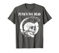 Punk's Not Dead Concierto de Punk Rock Regalo de Calavera Camiseta, Hombre, Asfalto, 4XL