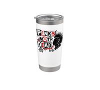 Punks Not Dead, Oi, punk rock, punks Vaso térmico de acero inoxidable de doble pared
