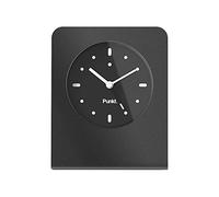 Punkt. AC02, Reloj de Mesa con función de Alarma, analógico, Movimiento de Cuarzo japonés, Estructura en Aluminio, Cristal de Vidrio, diseño de Jasper Morrison, Fabricado en Japón │ Negro