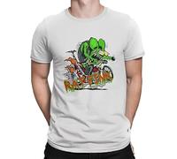 PUNMdrf66 Angry Rat Fink RF Cartoon Men T Shirt White XXL
