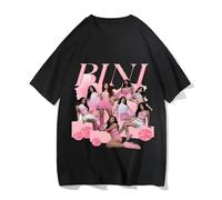 PUNMdrf66 BINI Girls Group KPOP Singer T Shirt Black L
