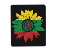Puño De Girasol del Mes De La Historia Negra Mouse Pad Agradable Alfombrilla De Ratón Bordes Cosidos Mousepad para Pc Oficina Gaming 25X30Cm