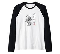 Puño de Kung Fu de Tiger Claw Camiseta Manga Raglan