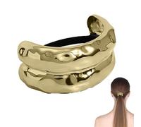 Puño de pelo para cola de caballo - Accesorio de pelo elástico de metal, soporte para el cabello simple | Banda para el cabello adecuada para viajar al trabajo, fiestas y moda diaria, c