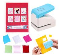 Puño de relieve para sellos postales de 2.3x2.8cm; Herramientas de perforación para álbumes de recortes, papel para manualidades, bricolaje, fabricación de tarjetas, manualidades de papel, álbumes de