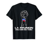 Puño Levantado Isla Reunión Bandera Reunionesa Camiseta
