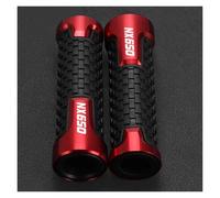 Puño Moto Universal para Hon@&da NX 650 NX650 J-X Dominator 1989-1999 1998 1997 1996 Motocicleta 7/8 "22 MM Empuñaduras De Manillar Tapa De Barra Tapones De Extremo(Red Handle)