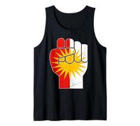 Puño Yezidi Bandera Sol Resistencia Yezidi Identidad Yezidi Camiseta sin Mangas