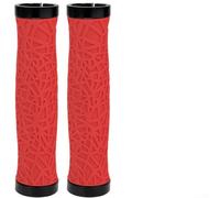 Puños Bici Off-Road TPE Elástico Absorbe Vibraciones | Anillos aluminio bloqueo seguro, evita en baches, textura web para agarre máximo, material TPE flexible