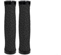 Puños Bici Off-Road TPE Elástico Absorbe Vibraciones | Anillos aluminio bloqueo seguro, evita en baches, textura web para agarre máximo, material TPE flexible