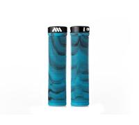 Puños Bicicleta MTB Ribeteados, AMS Barcode - Comodidad Prolongada sin Guantes - Ideales para Dirt Jump, Freeride y Trail