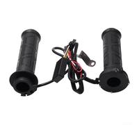 Puños calefactables para motocicleta, 12 V, 22 mm, 7/8 pulgadas, temperatura ajustable, calentadores de manillar, para scooter, bicicleta, triciclo, con kit de control del acelerador, color negro
