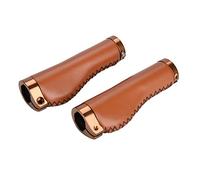 Puños de Bicicleta de Cuero Bloqueo de Bloqueo PU PU Manillar de Bicicleta Puños de Bicicleta Agarre Mango de Barra Final de Agarre de sujeción para BMX Bicicleta de montaña(Brown)