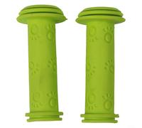 Puños de goma para manillar compatibles con barras de 22 mm de diámetro para niños, bicicletas, scooters y triciclos, par de agarre (verde)