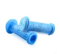 Puños de goma para manillar de bicicleta de 22 mm para niños, empuñaduras antideslizantes para niños, para triciclo, scooter, rosa (azul)