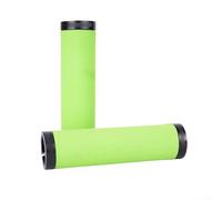 Puños de manillar de 22,2 mm con esponja suave y anillos de bloqueo para bicicletas de montaña que ofrecen estabilidad y comodidad en paseos (verde)
