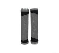 Puños de manillar de bicicleta de goma antideslizante para bicicleta de montaña MTB, absorción de impactos de 132 mm de longitud (gris)