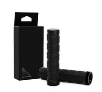 Puños de manillar de bicicleta de montaña hechos de goma y aleación de aluminio, ligeros e impermeables, adecuados para manillares de 22,2 mm de diámetro (negro)
