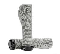 Puños de manillar de bicicleta para bicicleta de montaña de 22,2 mm, antideslizante Tpe Soft Lock-on manijas con absorción de golpes, negro (gris)