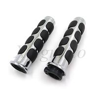 Puños de manillar de goma con parte superior plana y cromado personalizado de 7/8" y 22 mm compatibles con Goldwing Gl1200 1982-1987/ Gl1500 1988-2000/ Gl1800 2001-2012