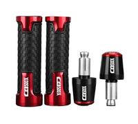 Puños de manillar de motocicleta para HONDA CB500X CB500 X CB 500X 2013-2024 2023 2022, tapa de extremo de manillar, tapón antivibración(Red black red)