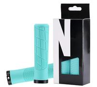 Puños de manillar MTB con bloqueo de aluminio con capa exterior TPR y forma ergonómica que soporta una mayor durabilidad y manejo (verde)