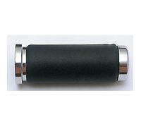 Puños de manillar SHIN YO cromado/cuero, plata