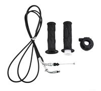 Puños de manillar y cable del acelerador, juego de 2 piezas, para scooters GY6 de 125 a 150 CC, construcción de goma y metal, diseño antideslizante, para mantenimiento de ciclomotores y ATV