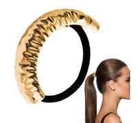 Puños de metal para coletas de caballo, lazos elásticos geométricos de metal, soporte para pony, envoltura para el pelo, accesorio de cuerda para el pelo, elegante para esposa, madre