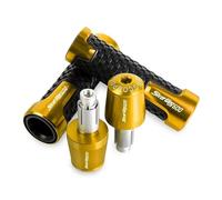 Puños de Motocicleta Empuñadura de Manillar para HON@&DA Silver Wing 600 2001 2002 2003 2004 2005 2014 CNC Hndlebar Grips Extremos Peso Manillar Agarre Extremo Anti Vibración Silder(Yellow-A)