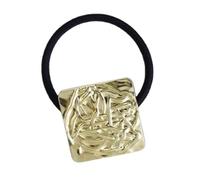 Puños de pelo para coletas | Puños geométricos para cola de caballo, soportes para cola de caballo, lazos de metal para el pelo, puños dorados para el pelo para uso diario y ocasiones especiales