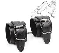 Puños de tobillo SM Bondage Restricciones para pies Puños de tobillo de cuero con cadena Restricciones de cama eróticas Coqueteo Juego sexual Fetiche Esclavo Juguetes sexuales para parejas