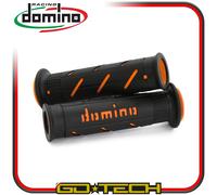 Puños Dominó A250 Moto Scooter Conducir Negro Naranja En Road Racing Perforado