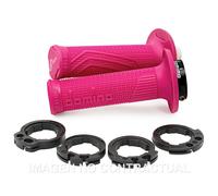Puños domino d100 con poleas color fucsia para moto repuestos accesorios piezas