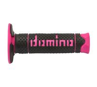 Puños domino dsh off road negro-fucsia cerrados para moto repuestos accesorios