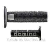 Puños domino off road rps negro-gris cerrados d 22 mm l 120 mm para moto