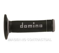 Puños domino off road x-treme negro-gris cerrados d 22 mm l 118 mm para moto