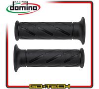 Puños Dominó Style Moto En Road Conducir Scooter Negro Universales Perforado