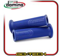 Puños Domino Style Moto Scooter Conducir Azul On Road Universales Perforado