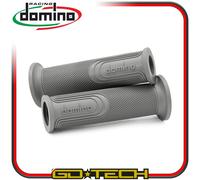 Puños Domino Style Moto Scooter Conducir Gris On Road Universales Perforado