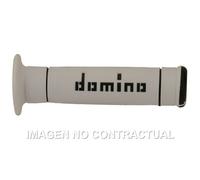 Puños domino trial blanco-negro cerrados d 22 mm l 125 mm para moto repuestos