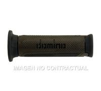 Puños domino turismo marron-negro abiertos d 22 mm l 120 mm para moto repuestos